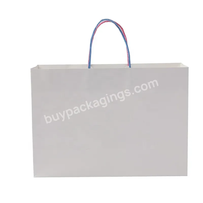 Beatiful Cardboard Paper Bag Custom Printed Logo Shopping Paper Bags Luxury Clothing Packaging Gift Carrier Bag
