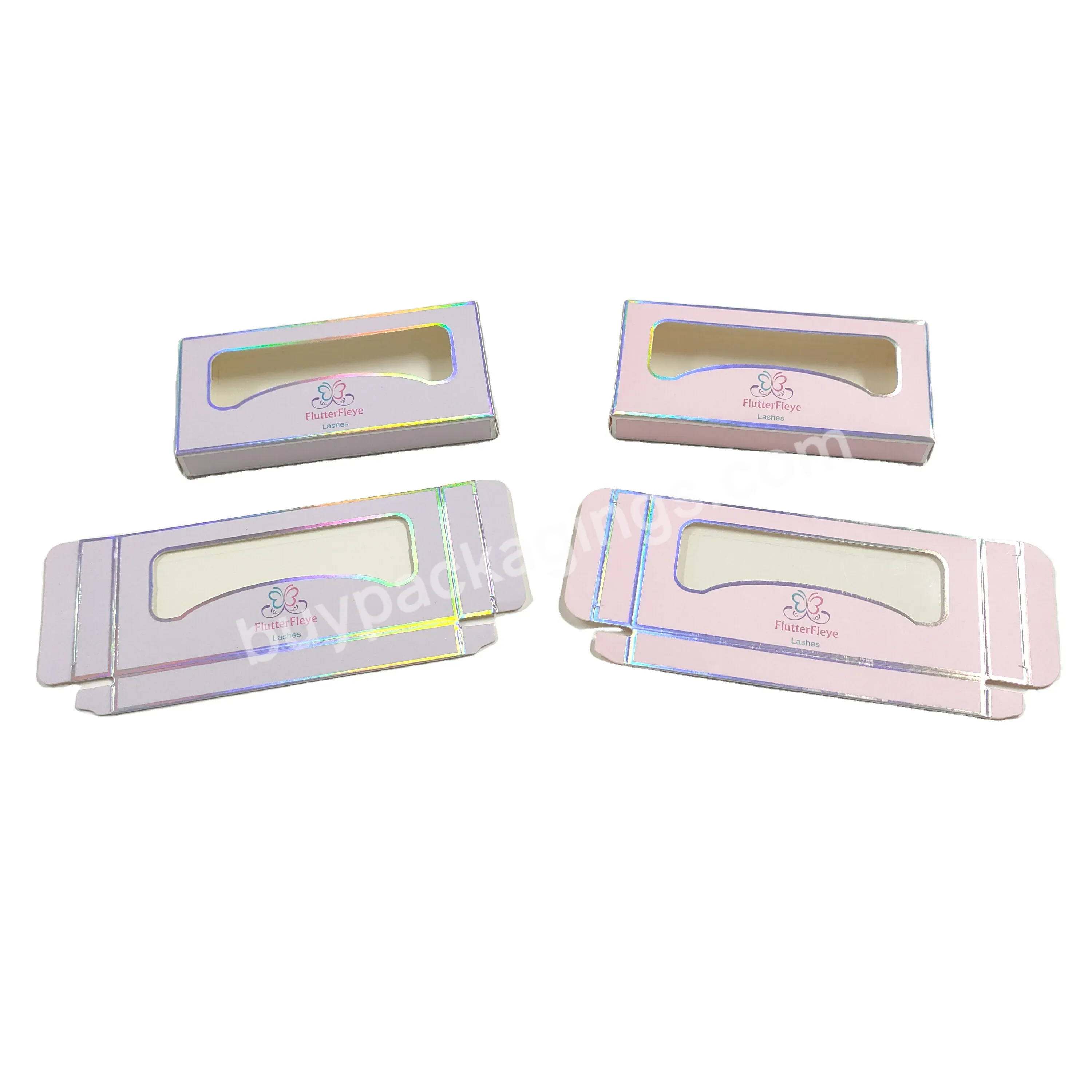 Beautiful Top Quality 250gsm White Paper Cosmetics Box Custom For Eyelash Packaging Box