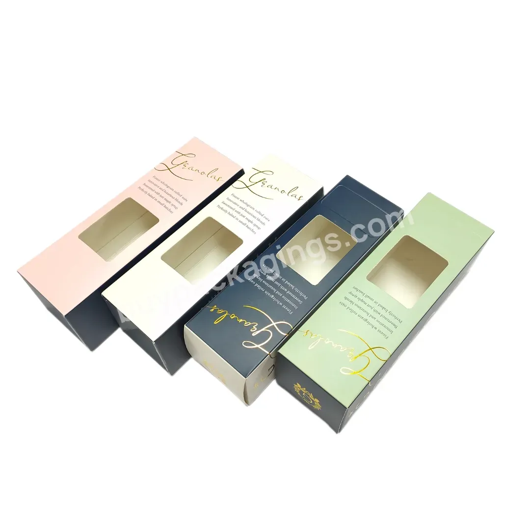 Beauty Moq Printed Logo Display Box Packaging Box With Clear Pvc Window