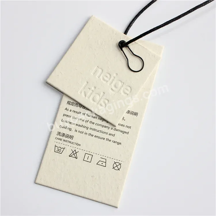 Bespoke Rectangle Clothing Hang Tags Paper Tags With Strings And Reinforced Hole Clothing Tags - Buy Clothing Tags,Garment Label.