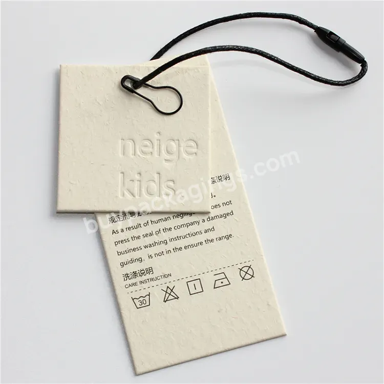 Bespoke Rectangle Clothing Hang Tags Paper Tags With Strings And Reinforced Hole Clothing Tags - Buy Clothing Tags,Garment Label.