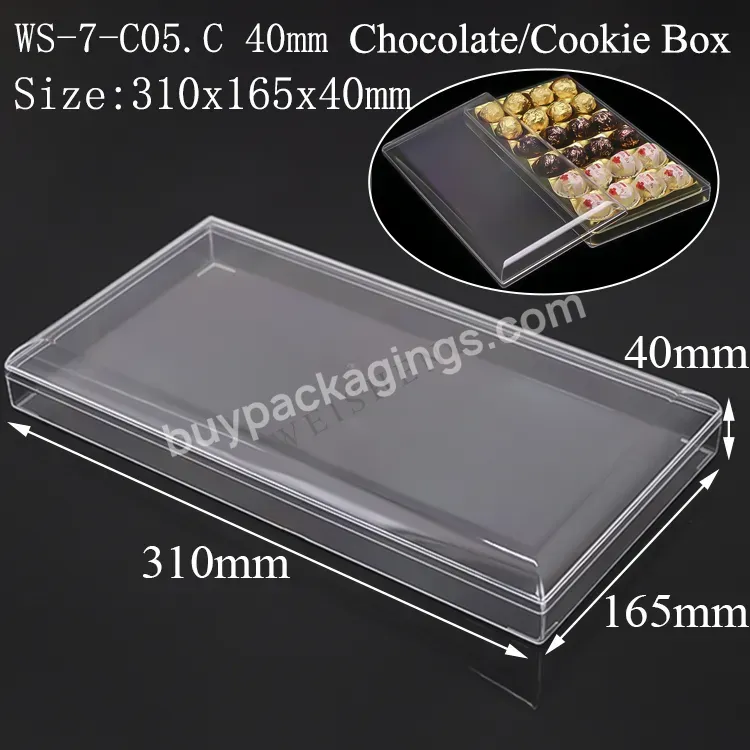 Best Clear Acrylic Gpps Gift Packaging Plastic Dessert Cake Container Soft Candy Chocolate Box For Cookie Ferrero Rocher