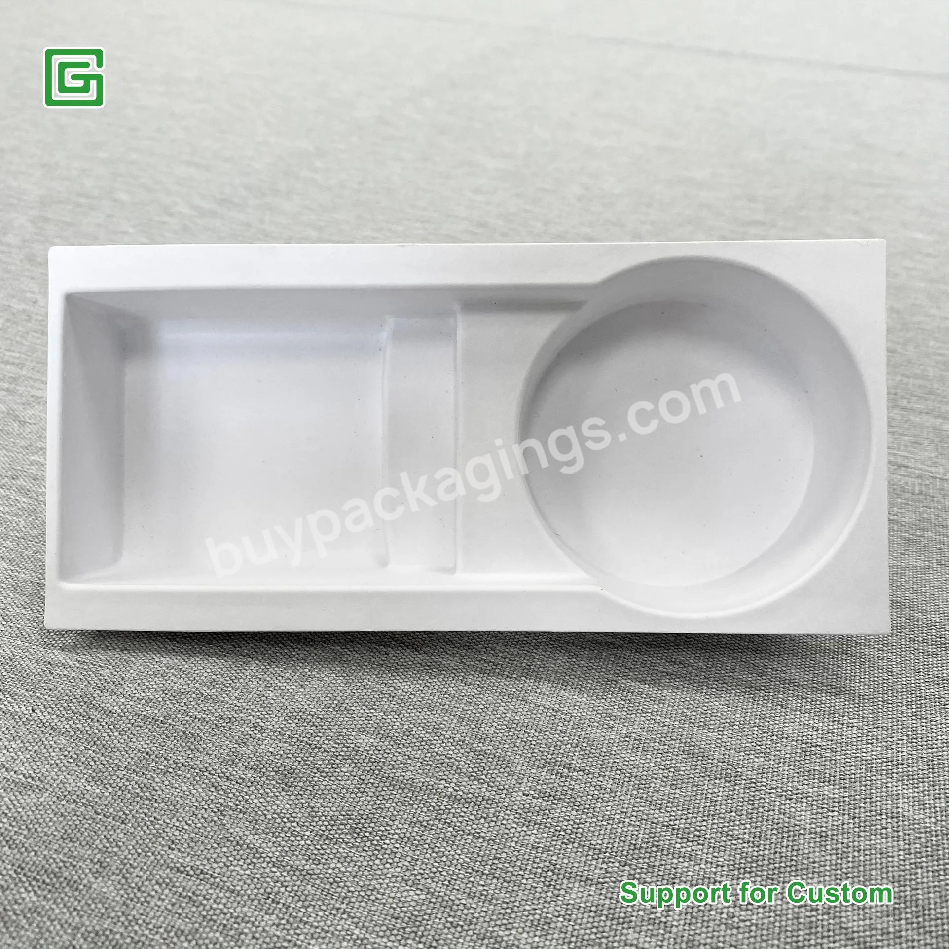 Best Custom Eco-friendly Degradable Luxury White Electronic Products Sugarcane Printed Paper Insert Packaging