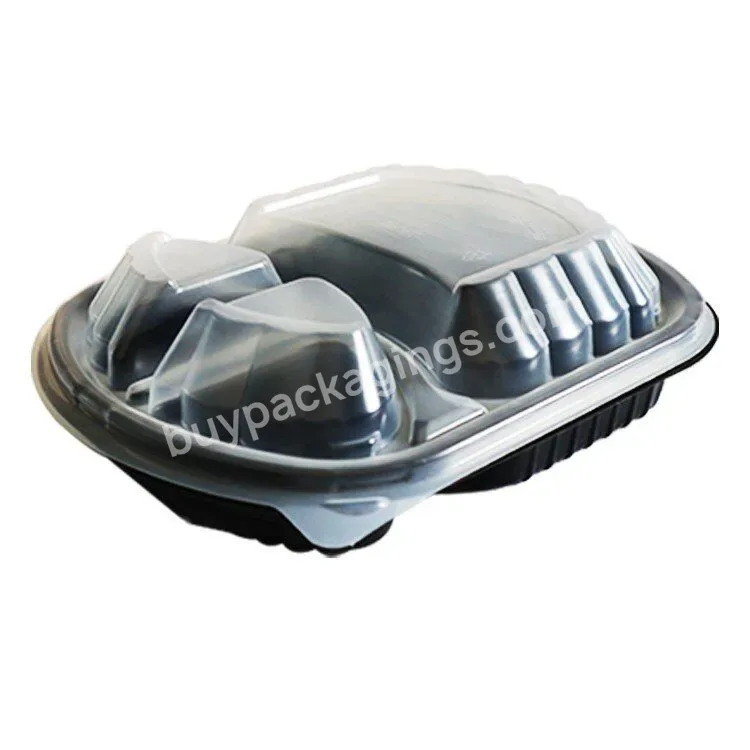 Best Price 1100ml Pp Compostable Clear 3-compartment Plastic Food Containers With Lids