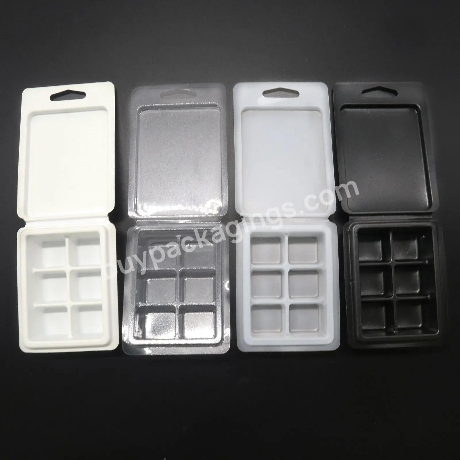 Best Price Custom Logo Matte Black/clear/white Clamshell Packaging Wax Melt For Candle