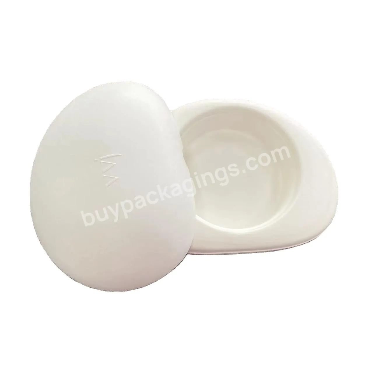 Best Price Disposable Custom Logo Foil Stamping Bath Bombs Paper Molded Pulp Arcuate Box Packaging