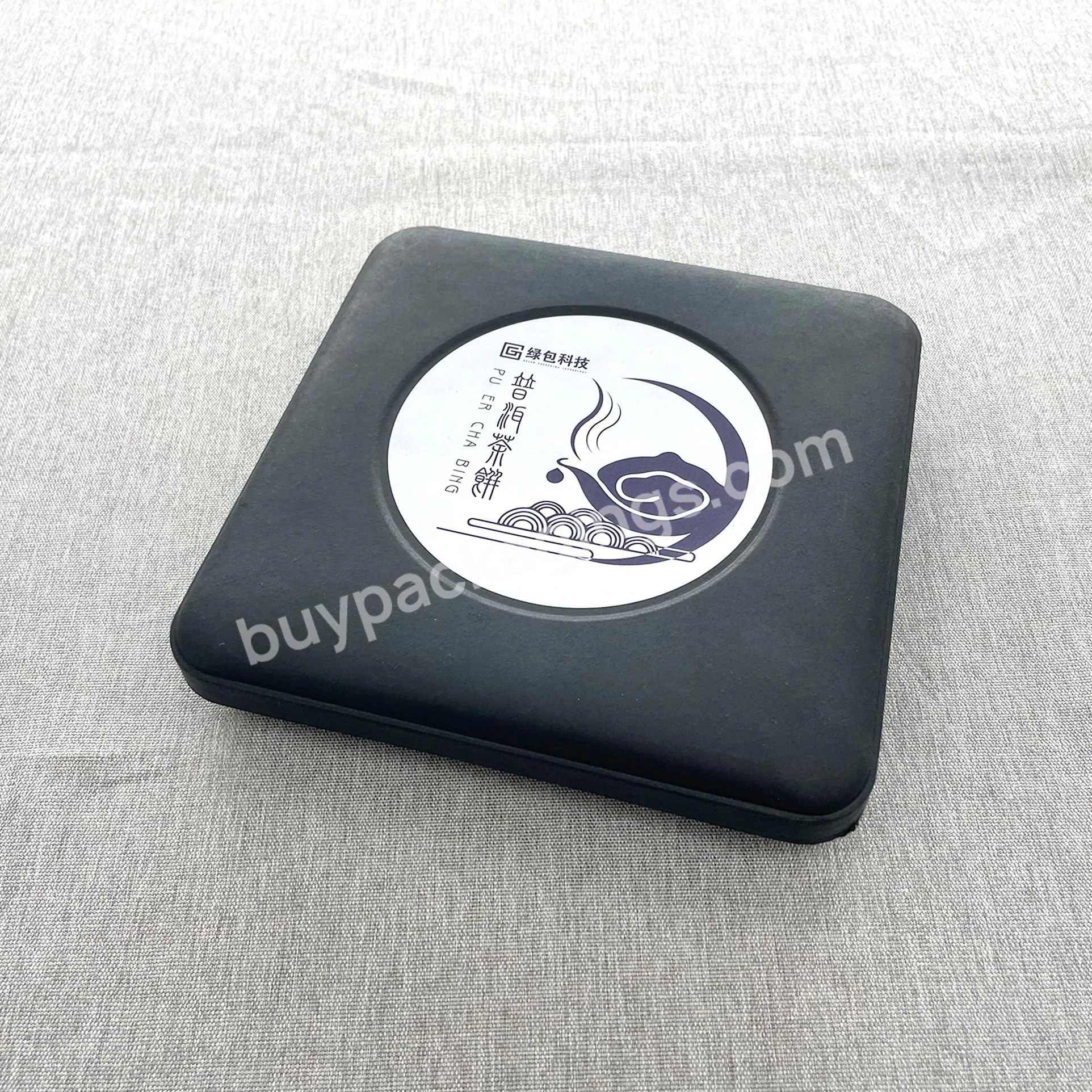 Best Price Disposable Custom Logo Foil Stamping Wet Press Whole Set Paper Molded Pulp Box With Layer For Tea Gift