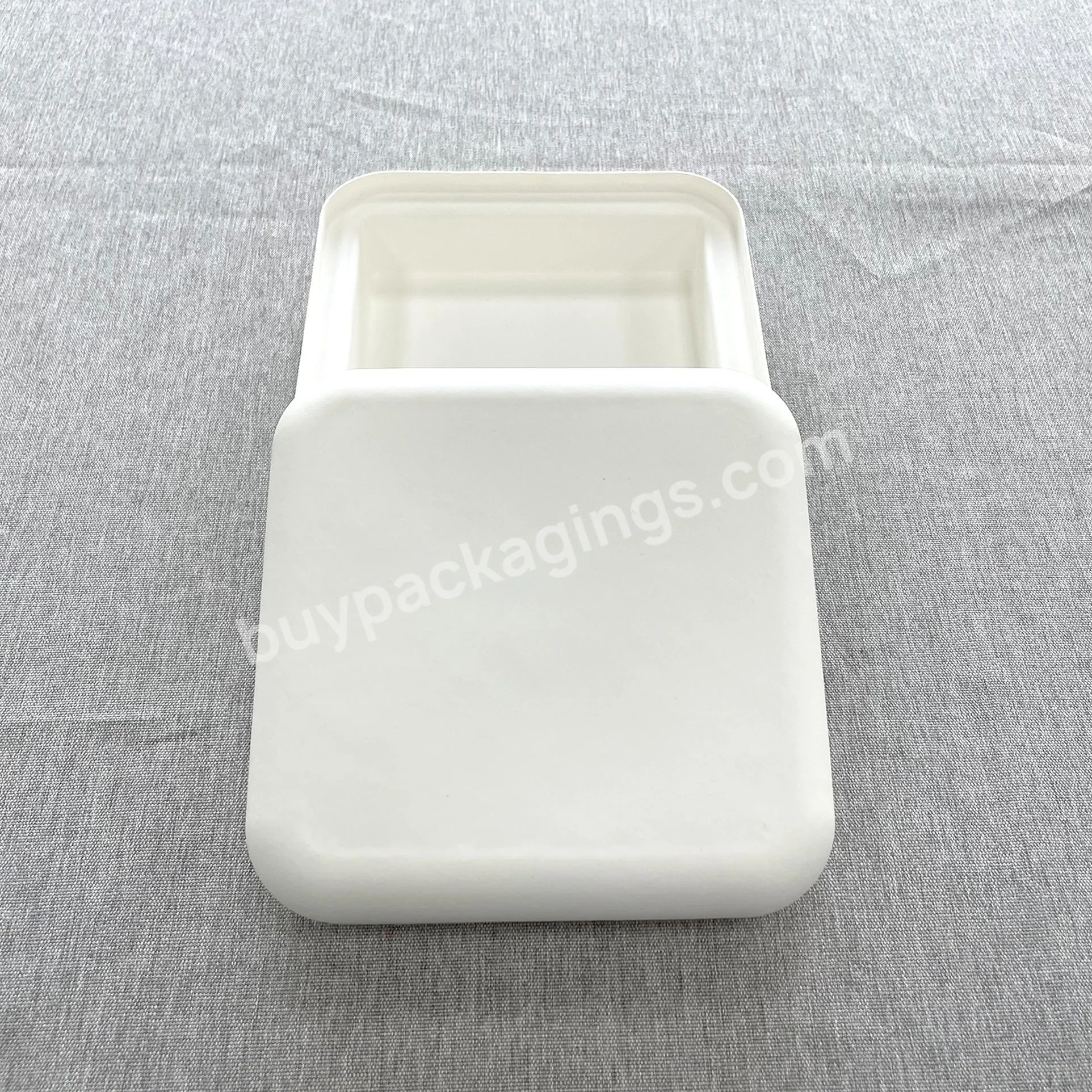 Best Price Disposable Custom Logo Foil Stamping Wet Press Whole Set Paper Molded Pulp Box With Layer