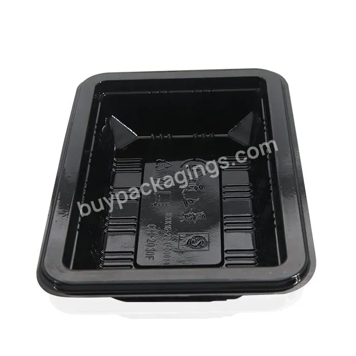 Best Price Food Tray Packaging Pp/cpet Microwave Black Divided Fresh Meat Tray