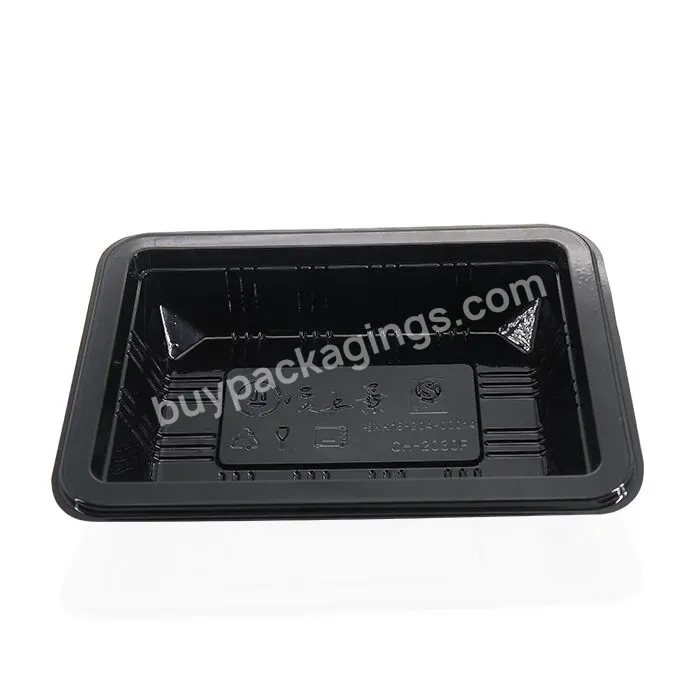 Best Price Food Tray Packaging Pp/cpet Microwave Black Divided Fresh Meat Tray