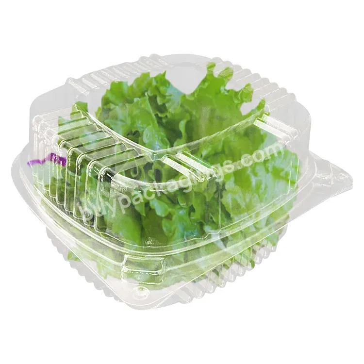 Best Price Vegetable And Fruit Clam Shell Tray Boxes Transparent Lettuce Clamshell Packaging Box