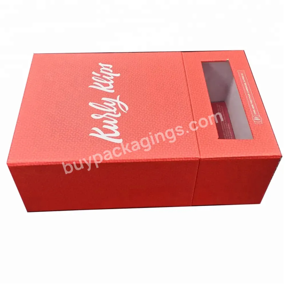 Best Price Wholesale Custom Made Hair Weave Packaging Box With Pvc Window