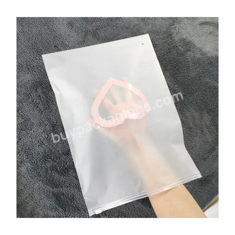 Best Quality Plastic Frosted Custom Zipper Bag Packaging Bags For Garment Clothes Zip Lock