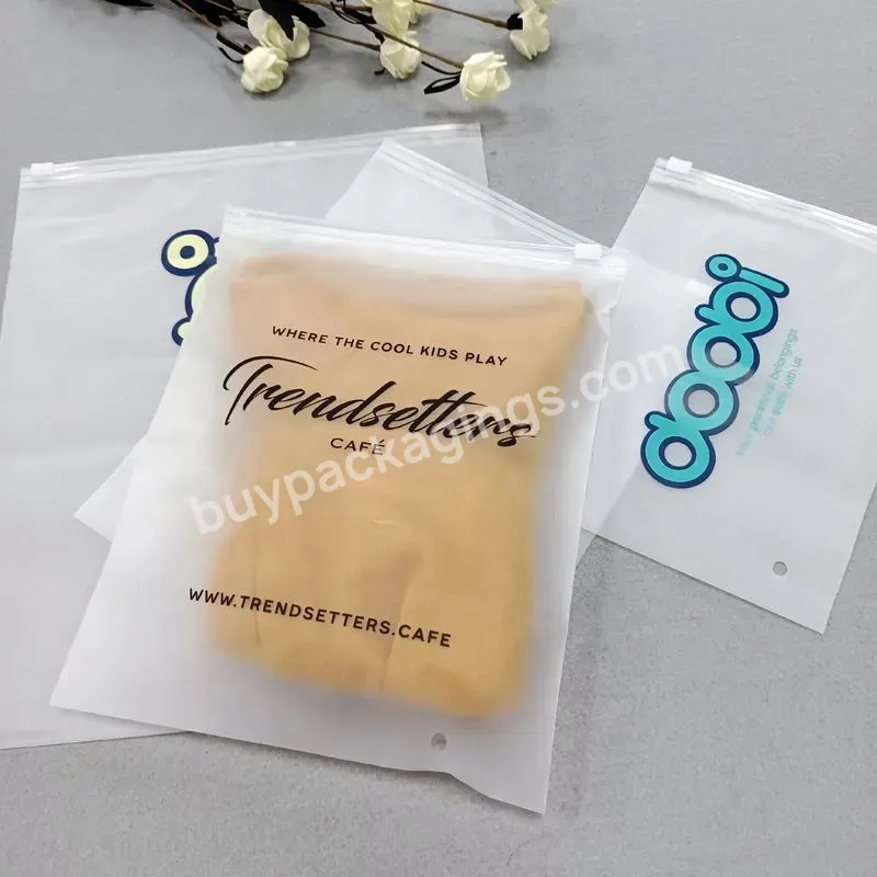 Best Quality Plastic Frosted Custom Zipper Bag Packaging Bags For Garment Clothes Zip Lock