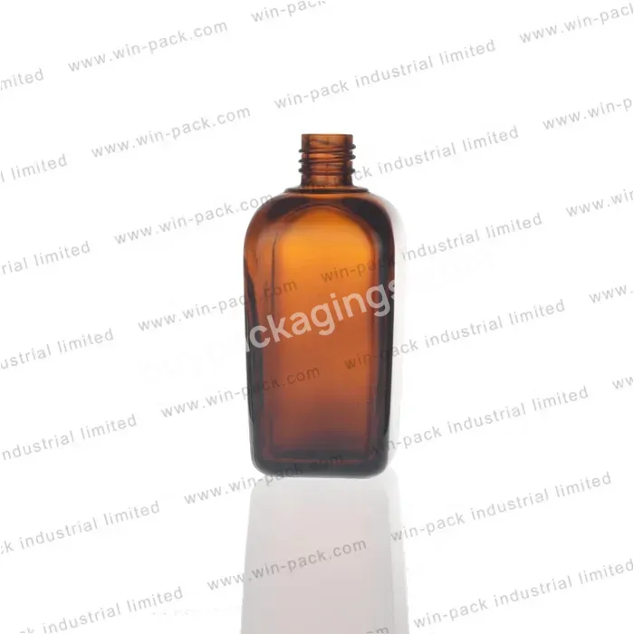 Best Selling 10ml 20ml 30ml 50ml 100ml Square Amber Oil Essential Glass Bottle With Dropper Or Pump For Cosmetic Packaging