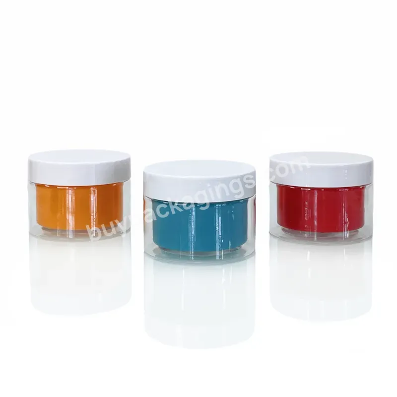 Best Selling 30g 50g 100g 120g 200g 250g 500g Plastic Cosmetic Cream Double Wall Pet Jar Cosmetic Packaging