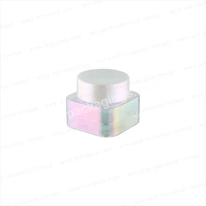 Best Selling Cosmetic Uv Coating Square Cream Glass Jar Eco Friendly Cosmetic Containers Wholesale