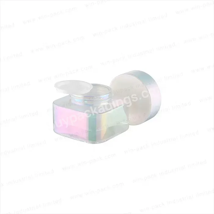 Best Selling Cosmetic Uv Coating Square Cream Glass Jar Eco Friendly Cosmetic Containers Wholesale