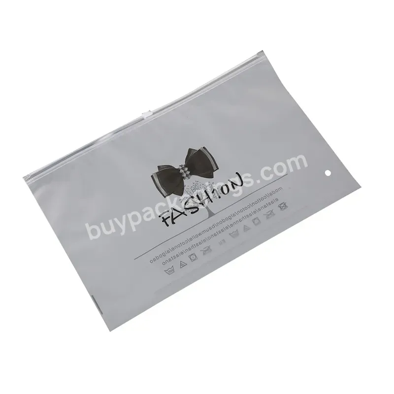 Best Selling Custom Pe Pvc Plastic Multiple Logo Printed Zipper Bags For Clothing Packing