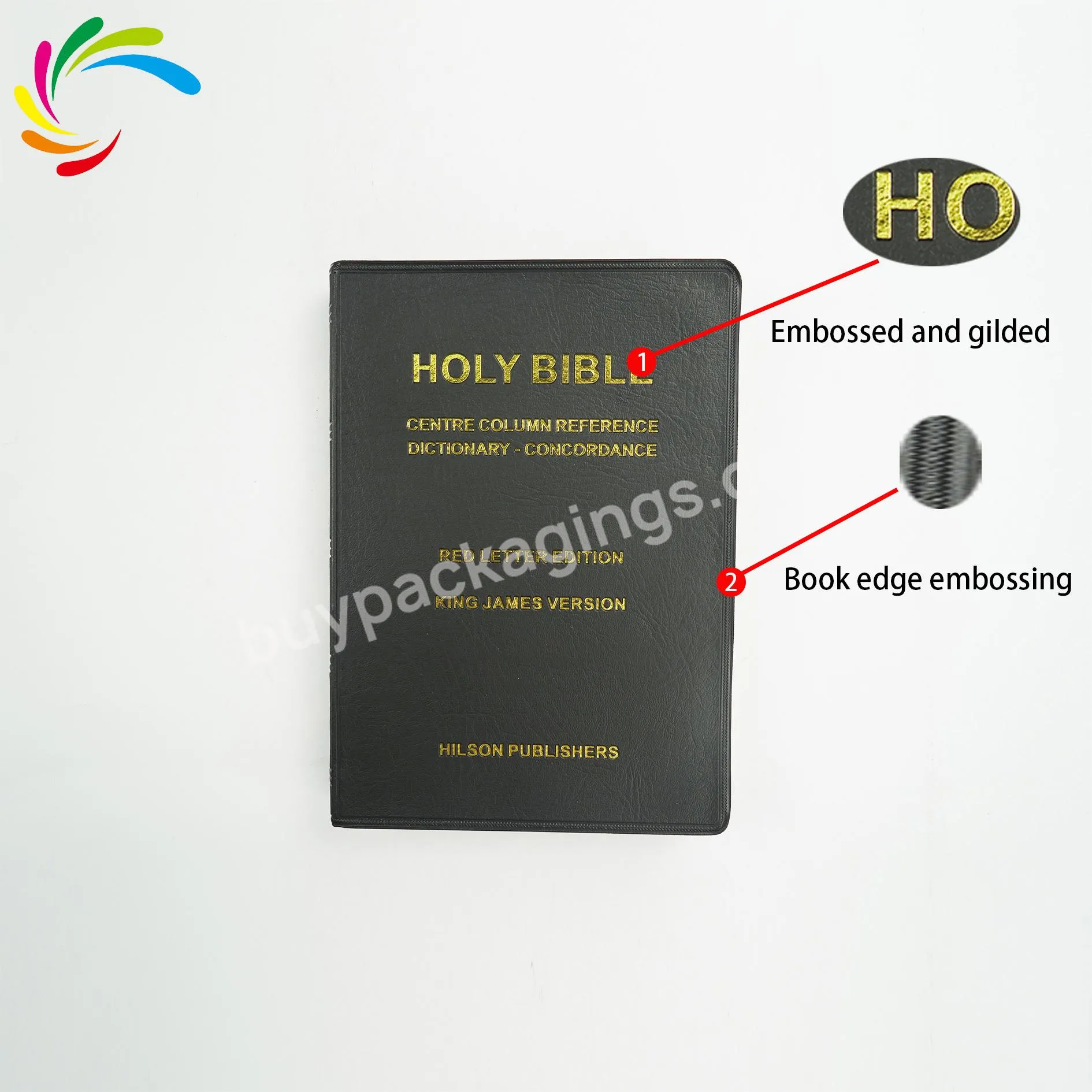 Best selling Custom service Leather Cover Bible Thread Stitching Bible