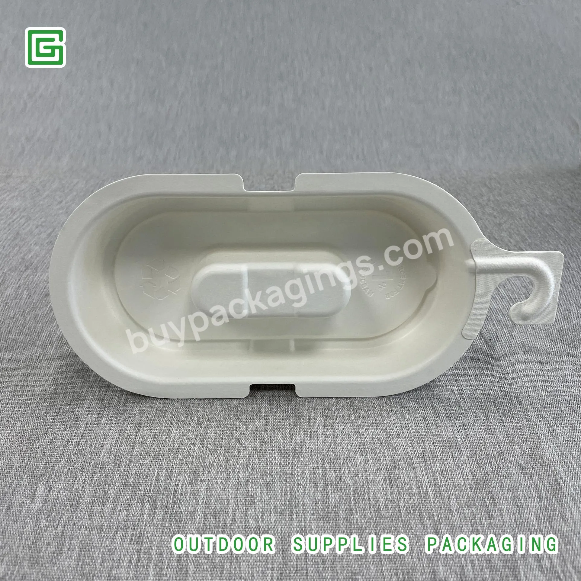 Best Selling Degradable White Sustainable Disposable Recycled Paper Pulp Molded Insert Tray Packaging