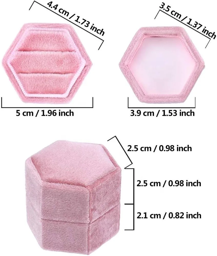 Best-selling pink velvet ring box wholesale