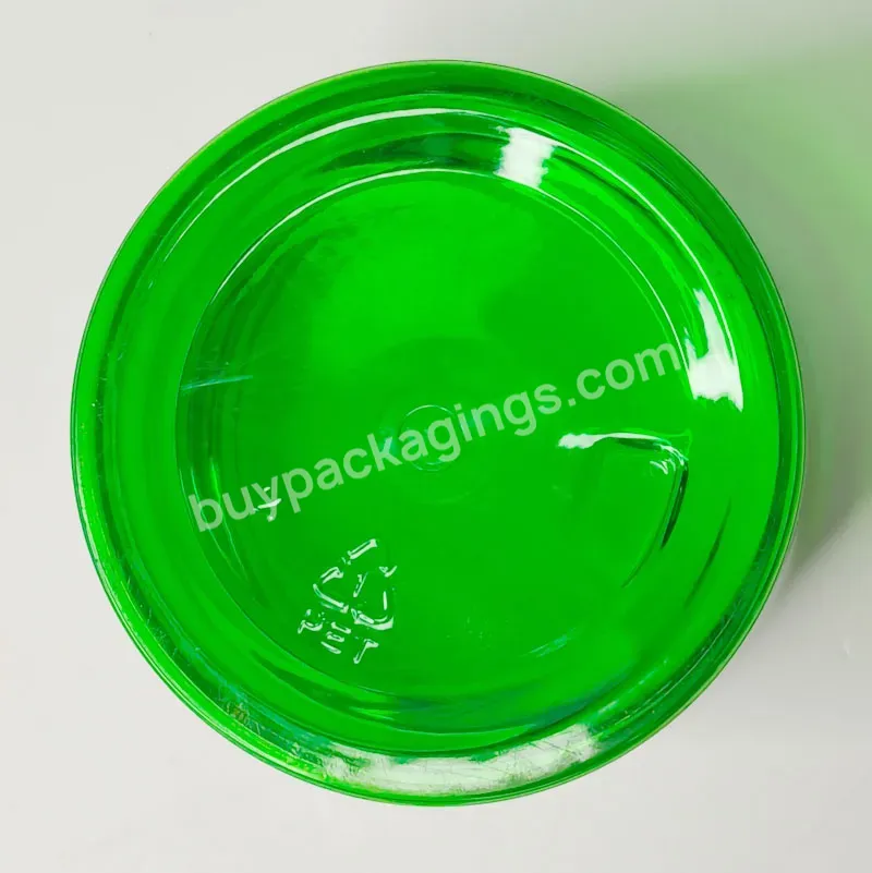 Best Selling Plastic Cosmetic Cream Package Food Grade 200g 250g Transparent Green Pet Jar With Black Plastic Cap