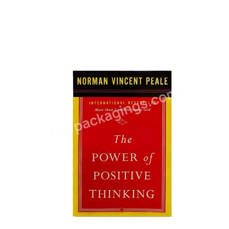 Best-selling printing books cheap custom perfect binding The POWER of POSITIVE THINKING embossing book printing