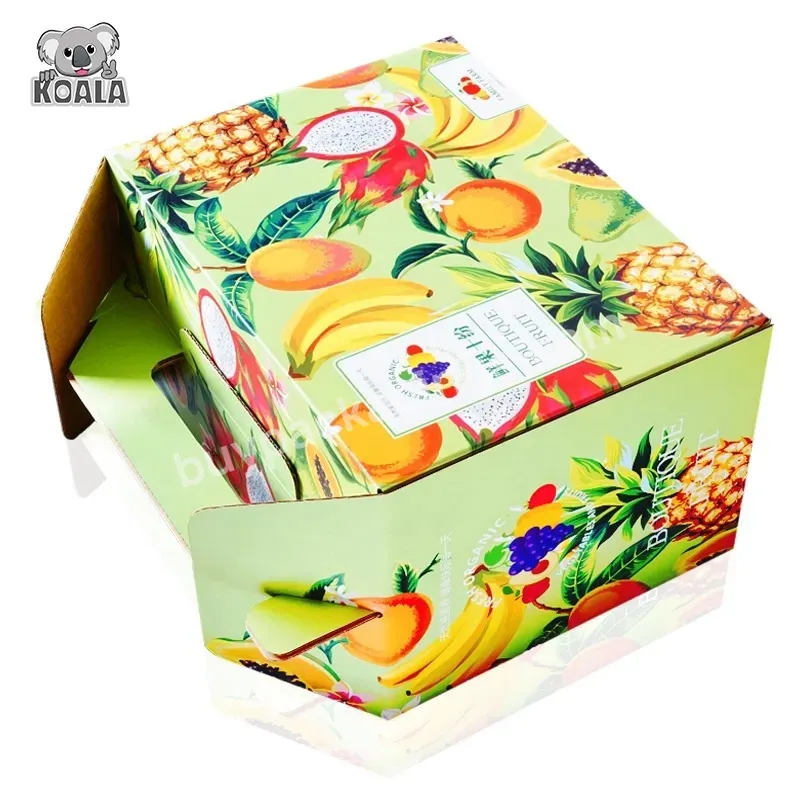 Big And Strong Colorful Portable Custom Paper Box For Fruit Packaging