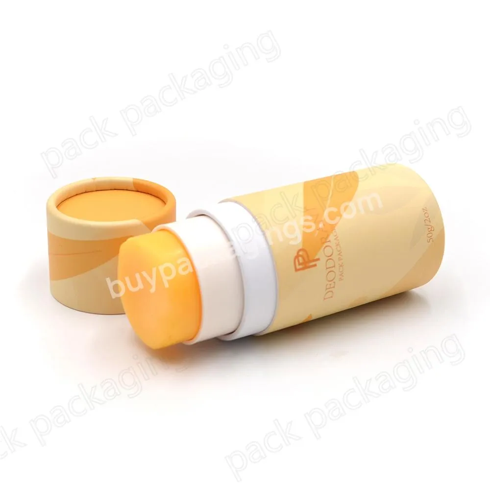 Big capacity natural lip balm paperboard tube packaging for skincare deodorant packaging container