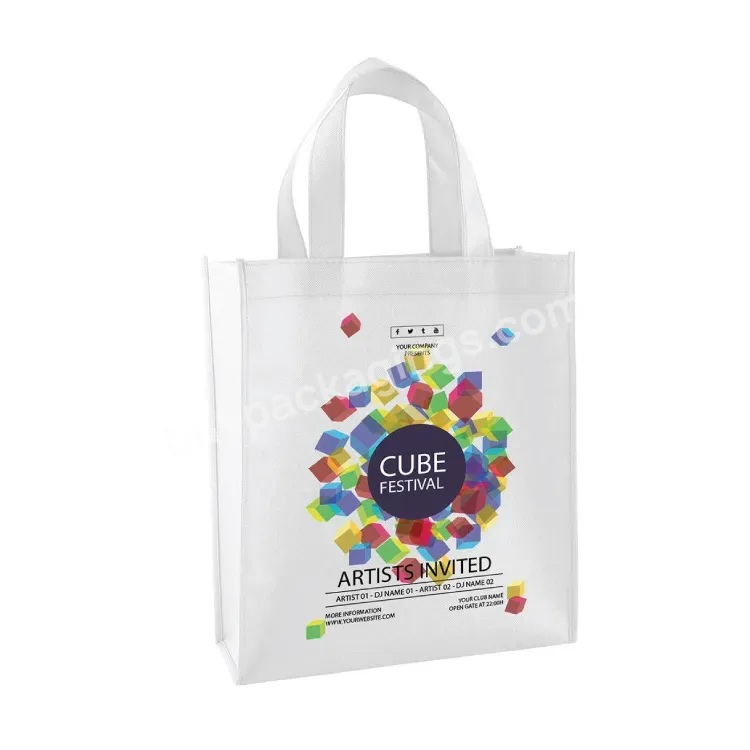 Big Size Extra Large Usa Eco Reusable Grocery Retail Pp Non Woven Shopping Bag Set With Heat Transfer Printing Logo In Guangzhou