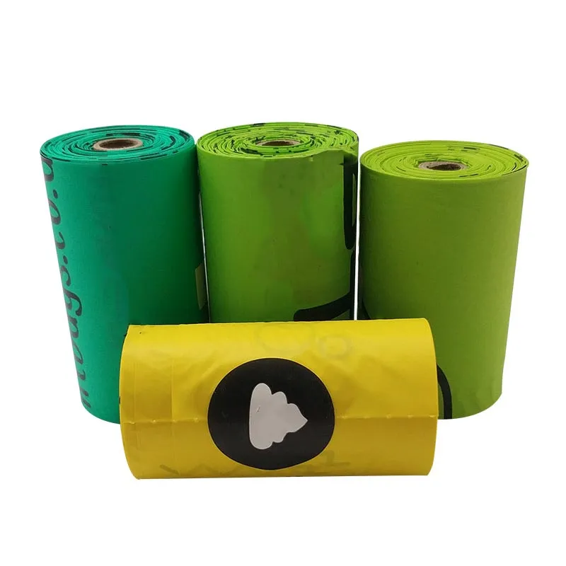 Bio degradable biodegradable cornstarch extra p earth dog poop bags with dispenser