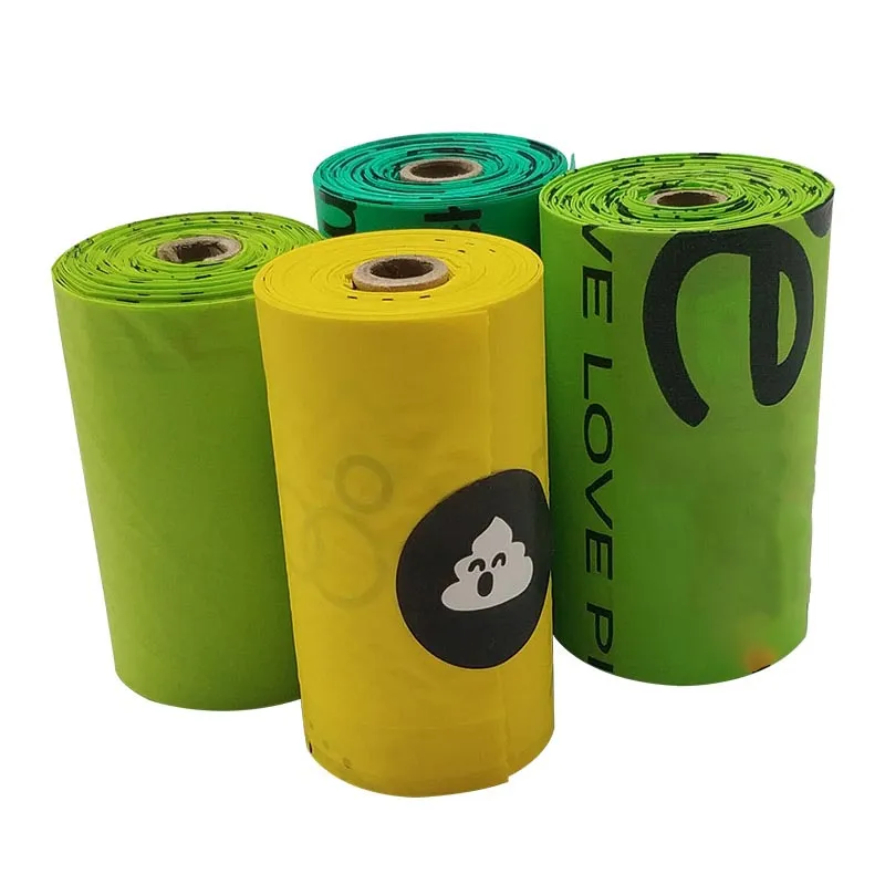 Bio degradable biodegradable cornstarch extra p earth dog poop bags with dispenser