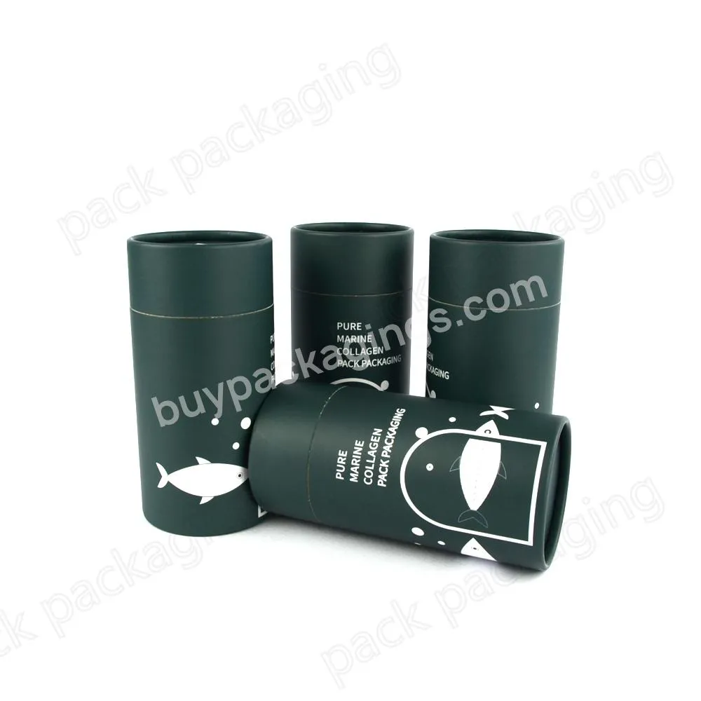 Bio-degradable Food Paper Tube Cylinder Gift Box Food Grade Packaging For CoffeeTeaLoose PowderProtein Powder