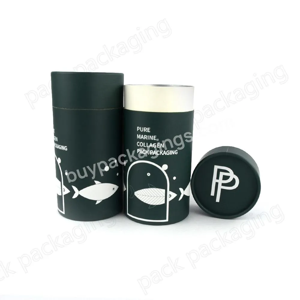 Bio-degradable Food Paper Tube Cylinder Gift Box Food Grade Packaging For CoffeeTeaLoose PowderProtein Powder