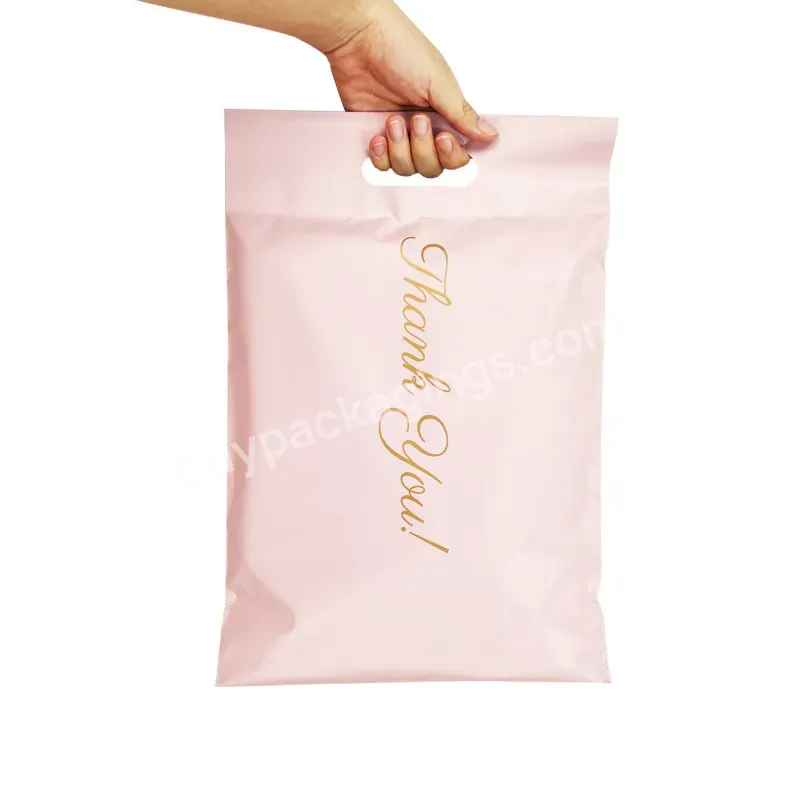 Biodegradable 100 Pcs Thank U 40cm Poly Mailers Pink Design Package20x20 Mailing Bag Moon Desing Shipping Mailers Plastic Color