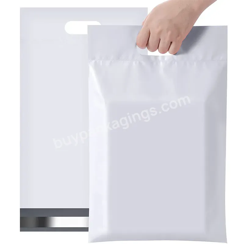 Biodegradable 30*41 Cm Custom Logo Poly Bag Courier Bags Clothing Poly Mailer Plastic Carry Bag With Handles