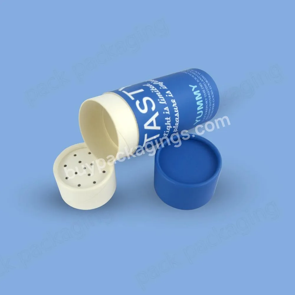 Biodegradable Body Powder Cardboard Containers Dry Shampoo Powder Packaging Compostable Paper Tube With Sifter