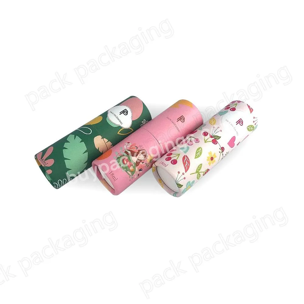 Biodegradable cardboard 50g cosmetic deodorant solid packaging twist up paper tubes