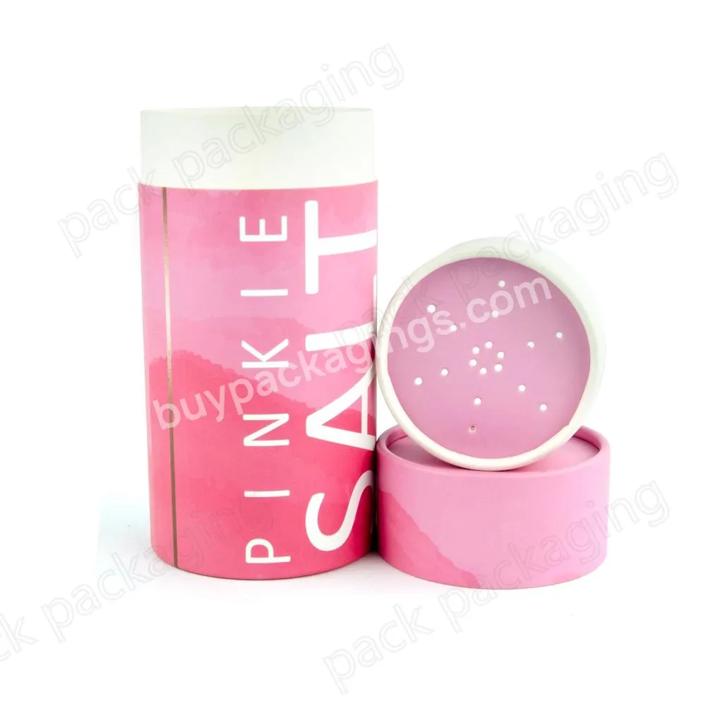 Biodegradable Cardboard Paper Cosmetic Container with Paper Sifter for Loose Powder