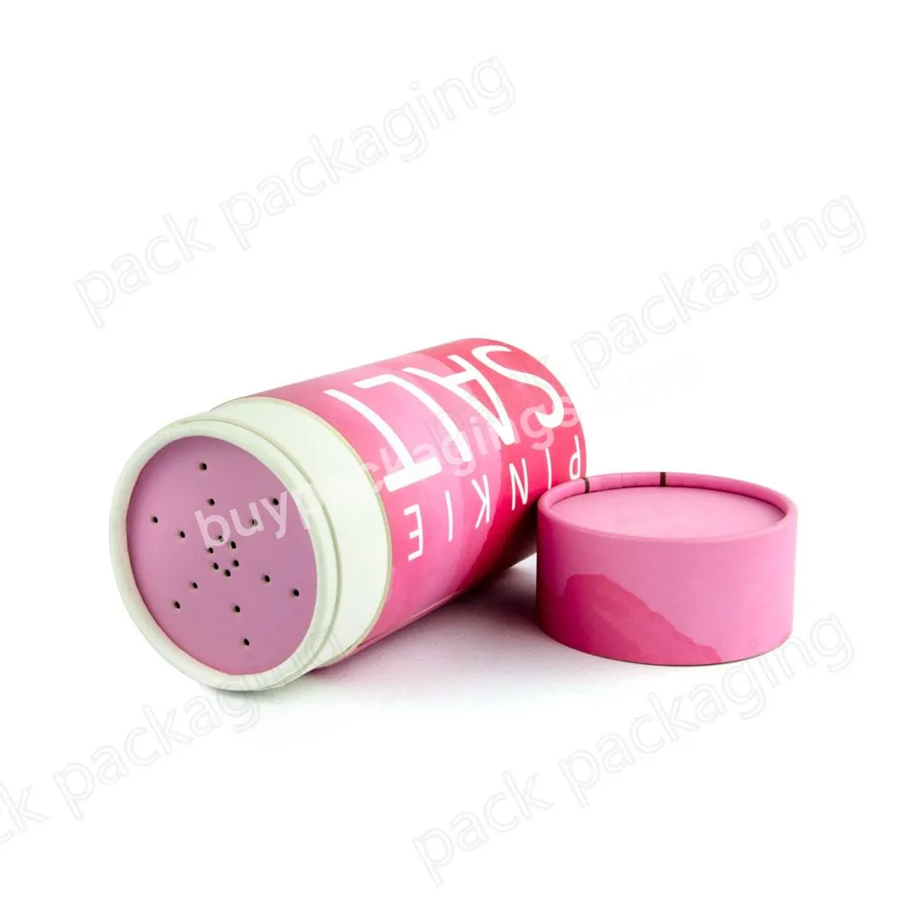 Biodegradable Cardboard Paper Cosmetic Container with Paper Sifter for Loose Powder