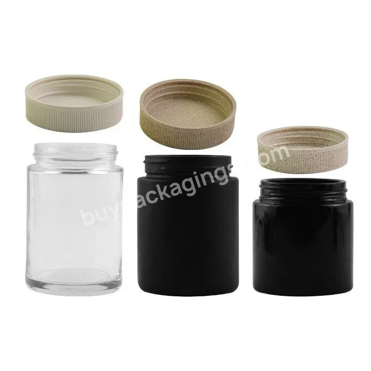 Biodegradable Child Safety Lid 1oz 2oz 3oz 4oz 5oz 6oz Matte Frosted Black Wide Vessels Glass Candle Jars Smell Proof Stash Jar - Buy Biodegradable Child Safety Lid 1oz 2oz 3oz 4oz 5oz 6oz Biodegradable Food Grade Jars Recycled Glass Jar,Matte Froste