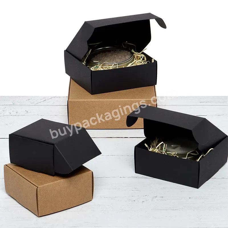 Biodegradable Collapsible Vegan Black Packaging Gift Boxes For Scented Candle