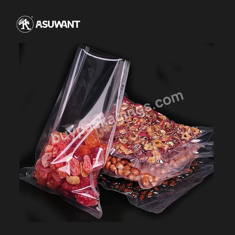 Biodegradable Compostable Food Grade Pe Clear Plastic Heat Seal Vacuum Bag For Meat Pork Beef Sea Food