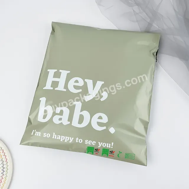 Biodegradable Compostable Mailer Mailing Bags Custom Logo Postage Satchels Plastic Envelopes Shipping Courier Bag For Clothing