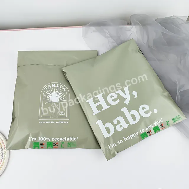 Biodegradable Compostable Mailer Mailing Bags Custom Logo Postage Satchels Plastic Envelopes Shipping Courier Bag For Clothing