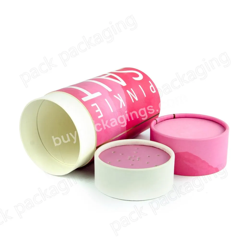 Biodegradable cosmetic packaging cardboard tube loose powder shake round paper tube packaging container