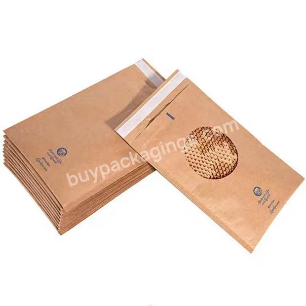 Biodegradable Custom Cushion Courier Envelope Paper Packaging Bags Honeycomb Padded Mailer