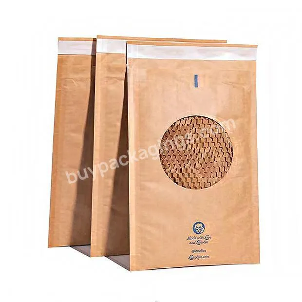 Biodegradable Custom Cushion Courier Envelope Paper Packaging Bags Honeycomb Padded Mailer
