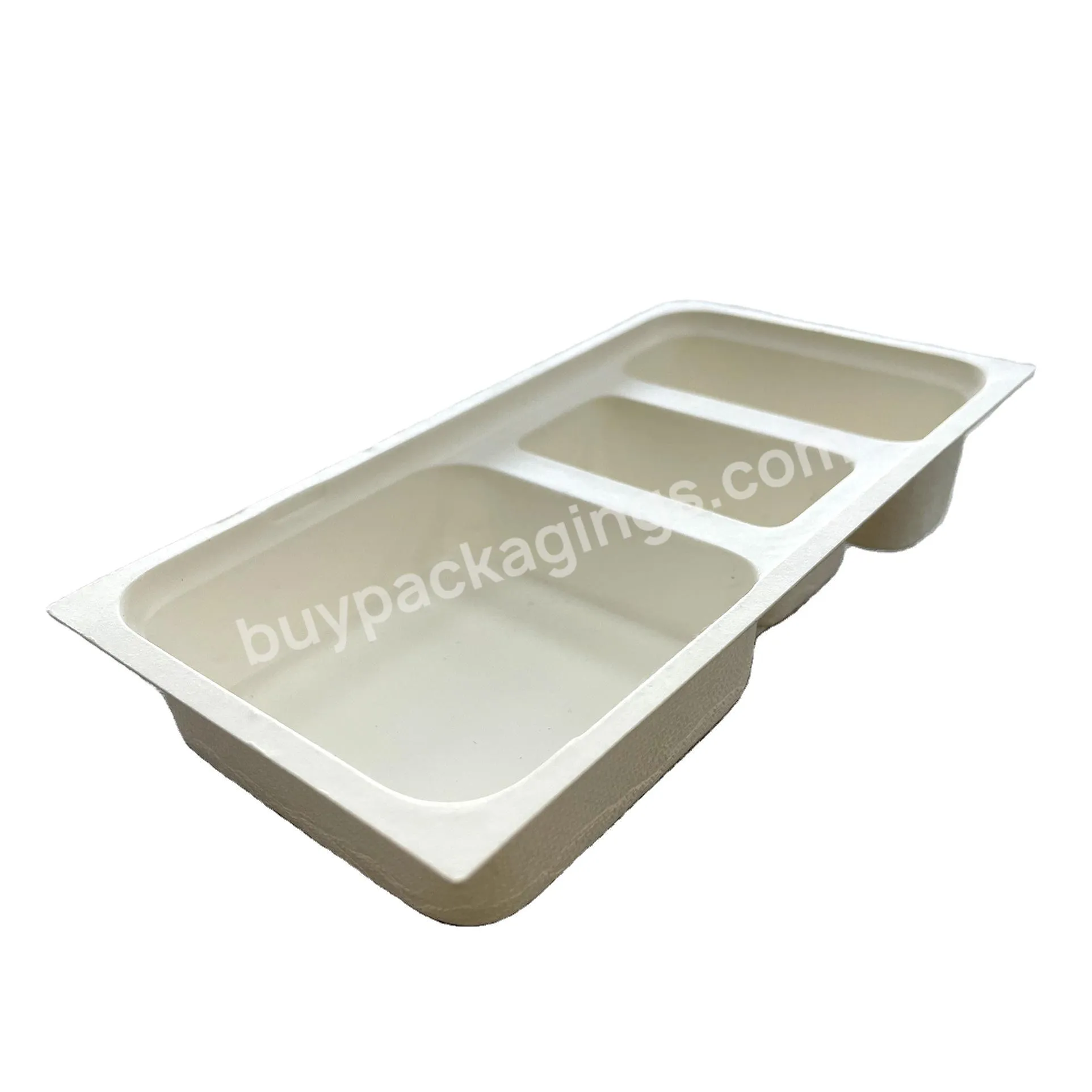 Biodegradable Custom Logo Wet Press Moulded Plant Fiber Electronic Product Molded Pulp Paper Packaging Tray